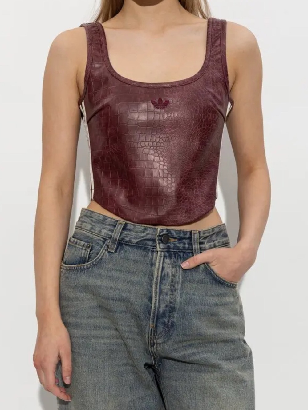 ADIDAS ORIGINALS Sleeveless Crocodile Embossed -Brand New With Tags